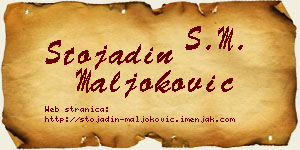 Stojadin Maljoković vizit kartica